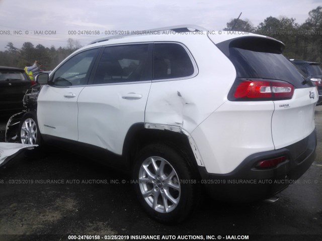 1C4PJLCBXEW126672 - 2014 JEEP CHEROKEE LATITUDE WHITE photo 3