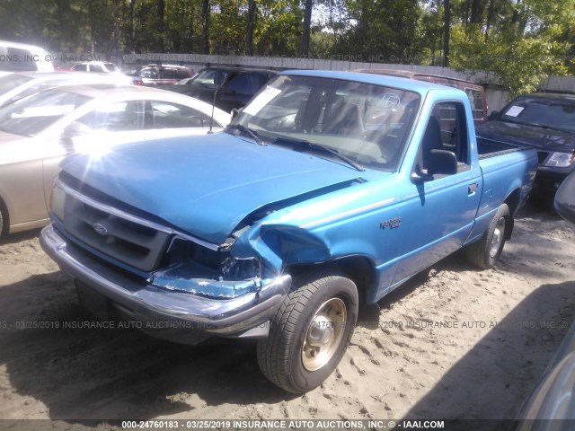 1FTCR10A5TUD60525 - 1996 FORD RANGER BLUE photo 2