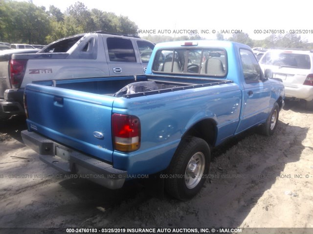 1FTCR10A5TUD60525 - 1996 FORD RANGER BLUE photo 4