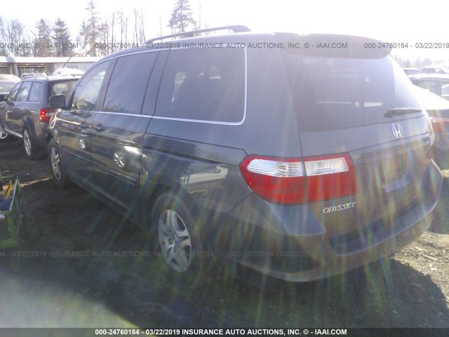 5FNRL38686B418972 - 2006 HONDA ODYSSEY EXL GRAY photo 3