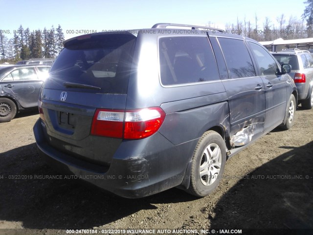 5FNRL38686B418972 - 2006 HONDA ODYSSEY EXL GRAY photo 4