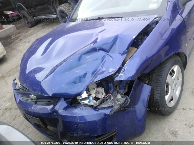 1G1AL55F777136691 - 2007 CHEVROLET COBALT LT BLUE photo 6