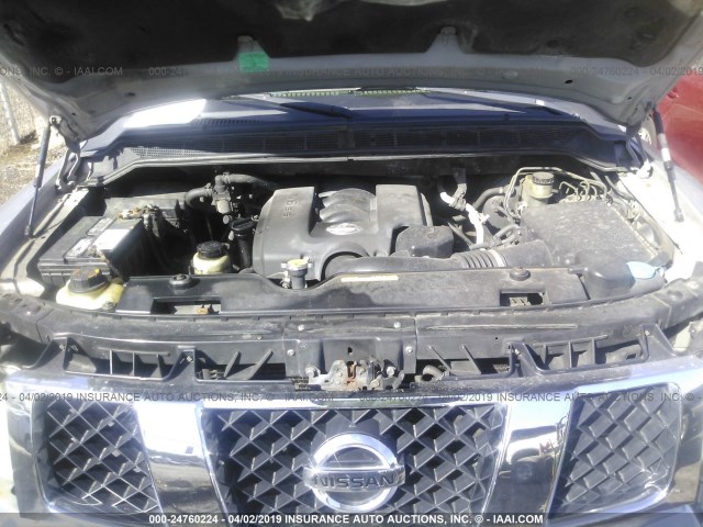 5N1AA08B64N700052 - 2004 NISSAN PATHFINDER SE/LE SILVER photo 10