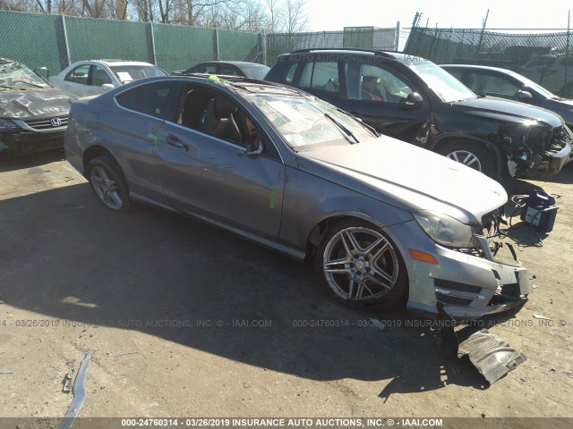 WDDGJ4HBXDG050934 - 2013 MERCEDES-BENZ C 250 GRAY photo 1