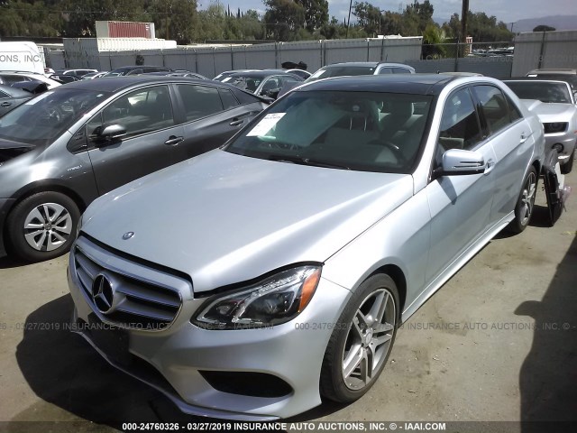 WDDHF5KB6EA883994 - 2014 MERCEDES-BENZ E 350 SILVER photo 2