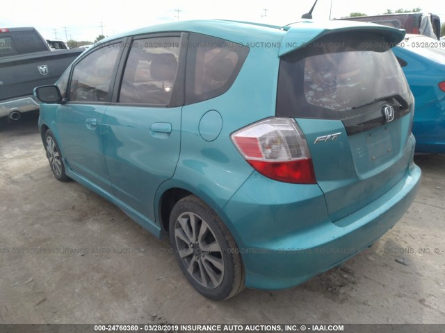 JHMGE8H50CC033029 - 2012 HONDA FIT SPORT GREEN photo 3