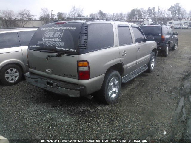 1GNEK13Z32J272322 - 2002 CHEVROLET TAHOE BEIGE photo 4