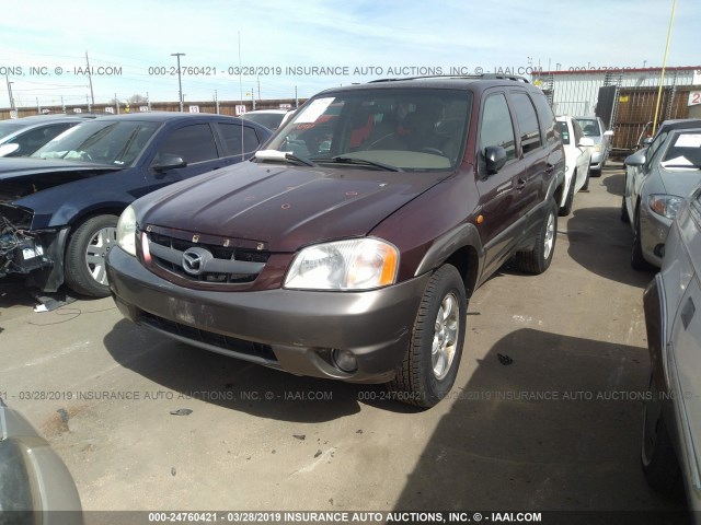 4F2CU08101KM28719 - 2001 MAZDA TRIBUTE LX/ES BURGUNDY photo 2