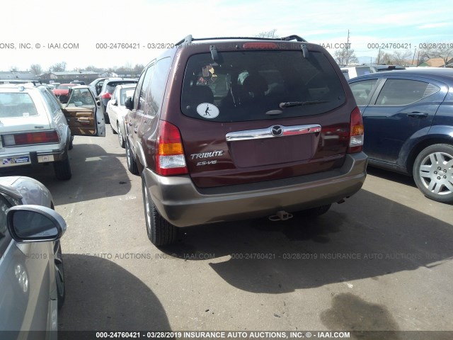 4F2CU08101KM28719 - 2001 MAZDA TRIBUTE LX/ES BURGUNDY photo 3