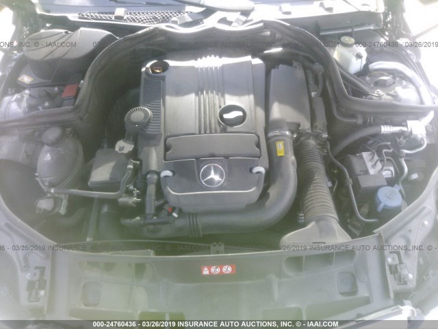 WDDGF4HB3DR266873 - 2013 MERCEDES-BENZ C 250 GRAY photo 10