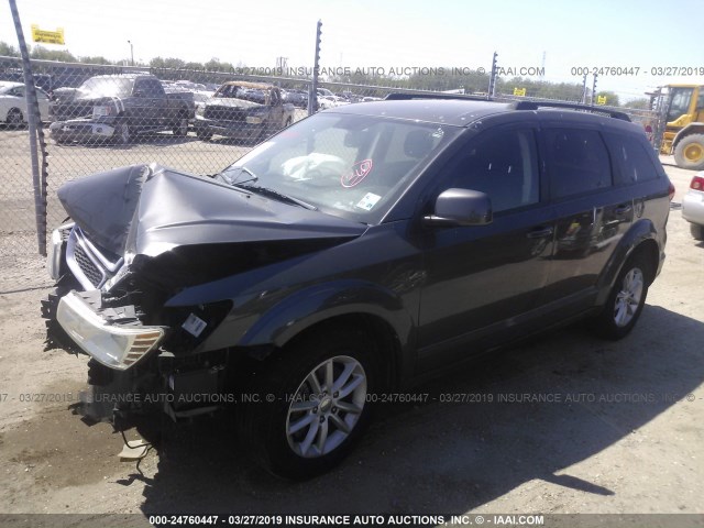 3C4PDCBB0HT507918 - 2017 DODGE JOURNEY SXT GRAY photo 2