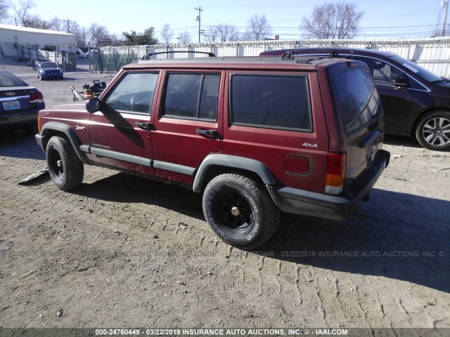 1J4FJ68S1WL140334 - 1998 JEEP CHEROKEE SPORT/CLASSIC ბურგუნდია ფოტო 3