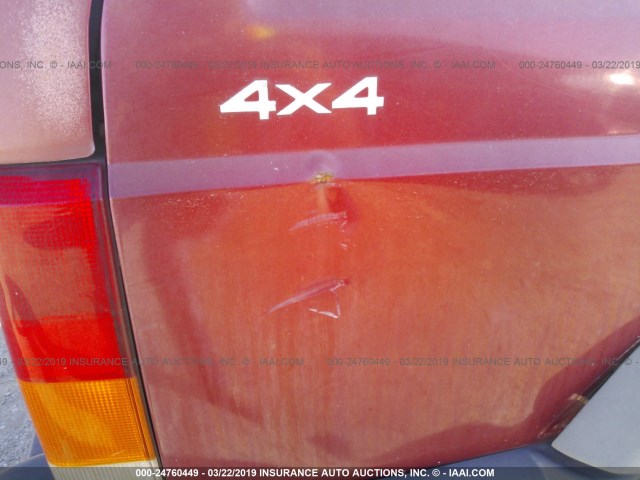 1J4FJ68S1WL140334 - 1998 JEEP CHEROKEE SPORT/CLASSIC ბურგუნდია ფოტო 6