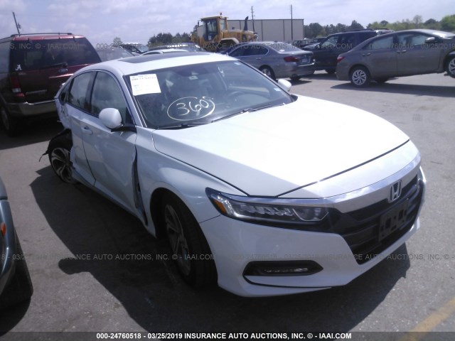 1HGCV1F56JA063835 - 2018 HONDA ACCORD EXL WHITE photo 1