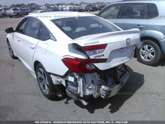 1HGCV1F56JA063835 - 2018 HONDA ACCORD EXL WHITE photo 3