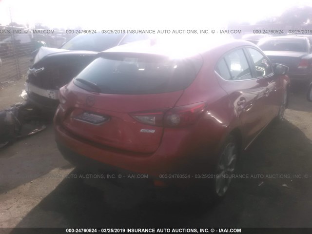 JM1BM1M36E1212720 - 2014 MAZDA 3 GRAND TOURING RED photo 4