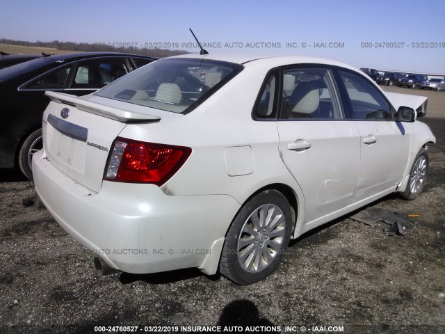 JF1GE61618G520030 - 2008 SUBARU IMPREZA 2.5I WHITE photo 4