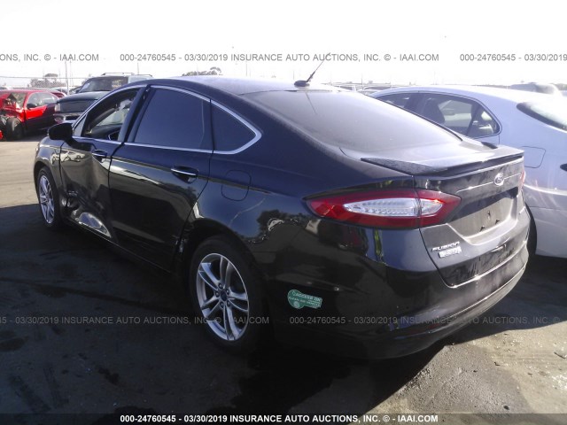 3FA6P0SU7GR241723 - 2016 FORD FUSION TITANIUM PHEV BLACK photo 3