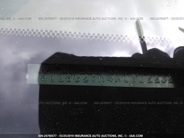 4T1BG28K4XU912232 - 1999 TOYOTA CAMRY CE/LE/XLE 白色 照片 9