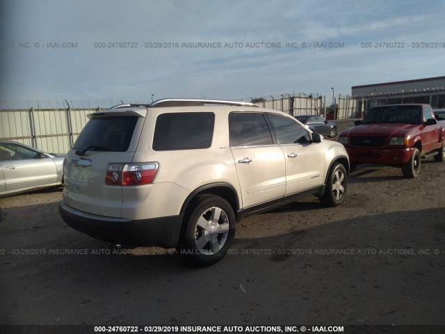 1GKER33778J259990 - 2008 GMC ACADIA SLT-2 WHITE photo 4