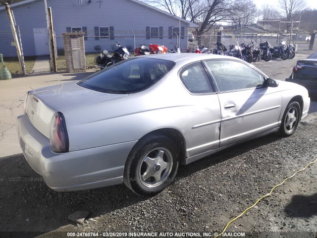 2G1WW12EX39449454 - 2003 CHEVROLET MONTE CARLO LS SILVER photo 4