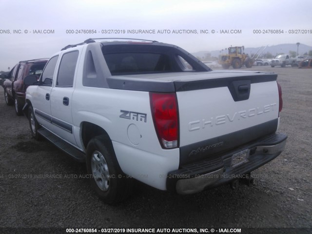 3GNEC12T24G174106 - 2004 CHEVROLET AVALANCHE C1500 WHITE photo 3