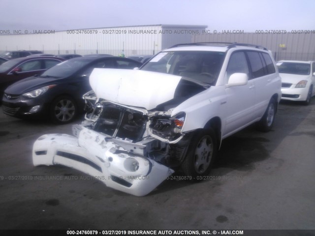 JTEDP21A950091112 - 2005 TOYOTA HIGHLANDER LIMITED WHITE photo 2