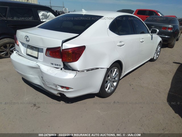 JTHBF5C26A2095850 - 2010 LEXUS IS 250 WHITE photo 4