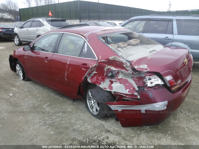4T1BE46K39U361217 - 2009 TOYOTA CAMRY RED photo 3