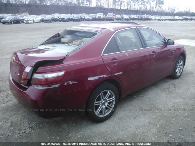 4T1BE46K39U361217 - 2009 TOYOTA CAMRY RED photo 4