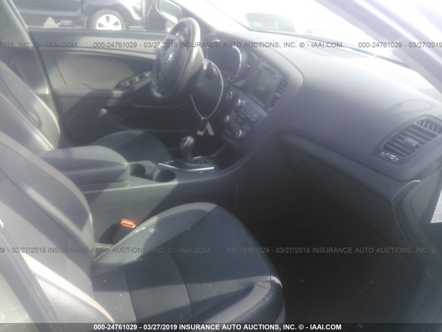 KNAGM4AD1D5057616 - 2013 KIA OPTIMA HYBRID SILVER photo 5