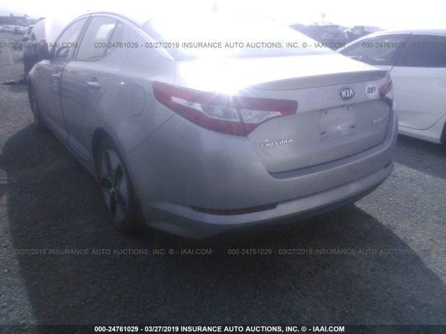 KNAGM4AD1D5057616 - 2013 KIA OPTIMA HYBRID SILVER photo 6