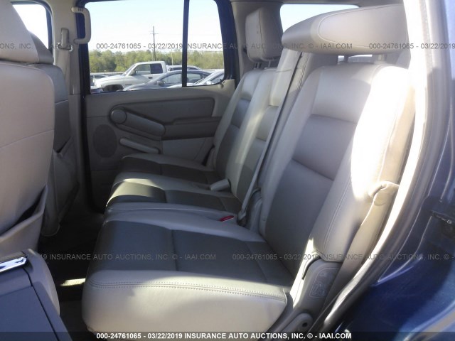 1FMEU63E17UB65770 - 2007 FORD EXPLORER XLT BLUE photo 8