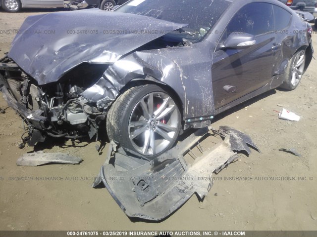 KMHHU6KH3BU057510 - 2011 HYUNDAI GENESIS COUPE 3.8L GRAY photo 6