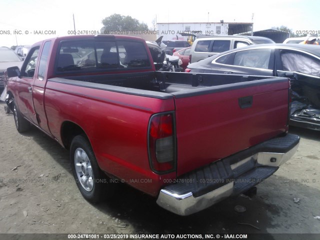 1N6DD26SXYC401637 - 2000 NISSAN FRONTIER KING CAB XE RED photo 3