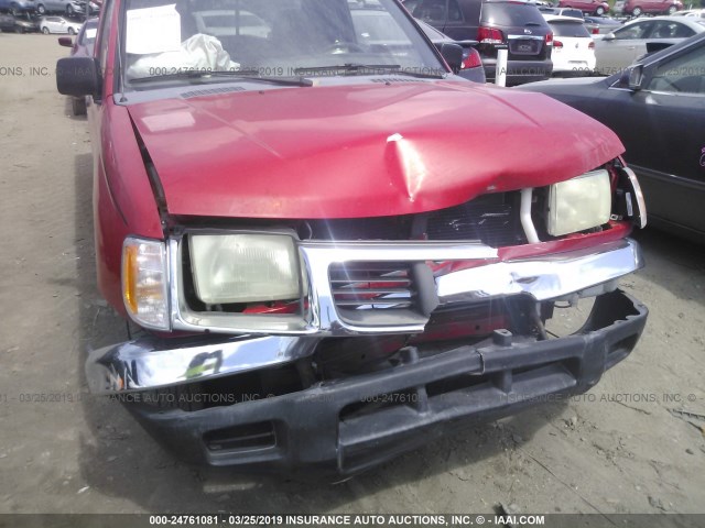 1N6DD26SXYC401637 - 2000 NISSAN FRONTIER KING CAB XE RED photo 6