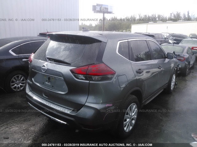 KNMAT2MT1JP601650 - 2018 NISSAN ROGUE S/SV GRAY photo 4