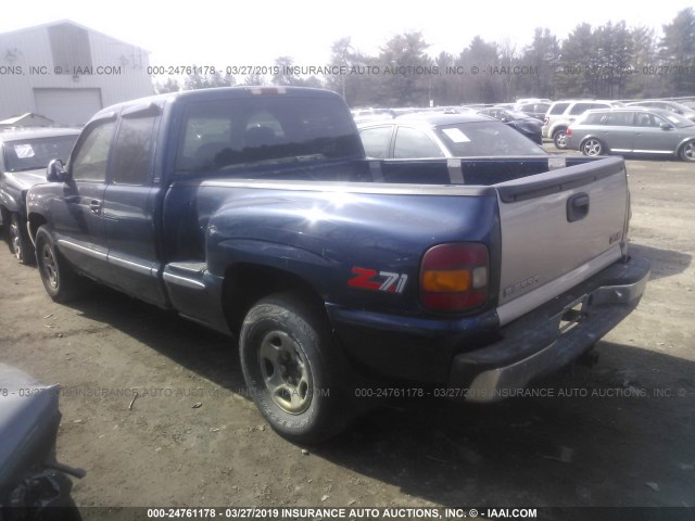 2GTEK19T0Y1260904 - 2000 GMC NEW SIERRA K1500 BLUE photo 3