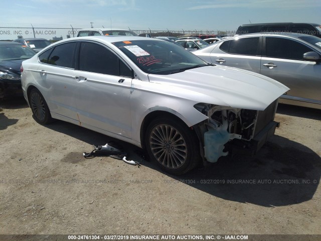 3FA6P0K96DR348513 - 2013 FORD FUSION TITANIUM WHITE photo 1