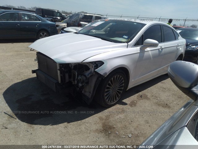 3FA6P0K96DR348513 - 2013 FORD FUSION TITANIUM WHITE photo 2