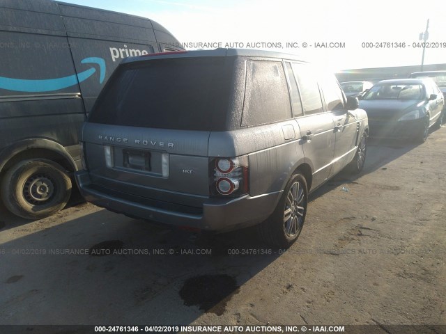 SALME1D45BA359727 - 2011 LAND ROVER RANGE ROVER HSE GRAY photo 4