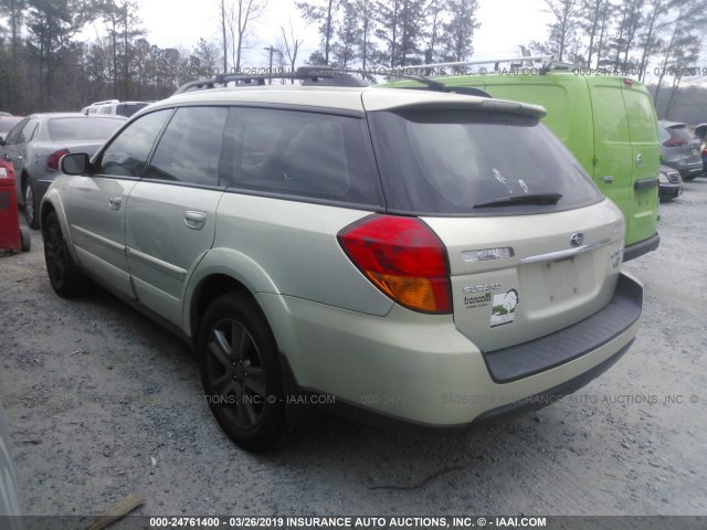 4S4BP86C664323339 - 2006 SUBARU LEGACY OUTBACK 3.0R LL BEAN GOLD photo 3