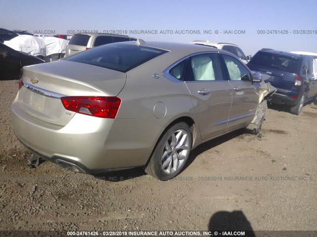 2G1145SL4E9132942 - 2014 CHEVROLET IMPALA LTZ TAN photo 4