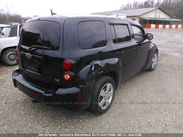 3GNCA13D68S669187 - 2008 CHEVROLET HHR LS Negro foto 4