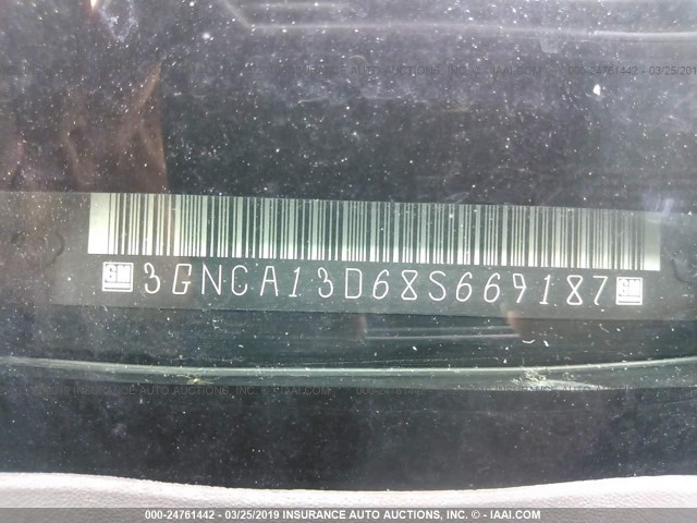 3GNCA13D68S669187 - 2008 CHEVROLET HHR LS Negro foto 9