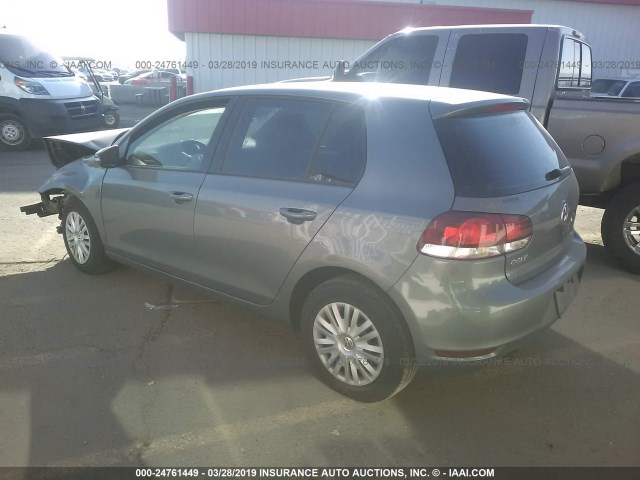 WVWDB7AJ2EW005166 - 2014 VOLKSWAGEN GOLF GRAY photo 3