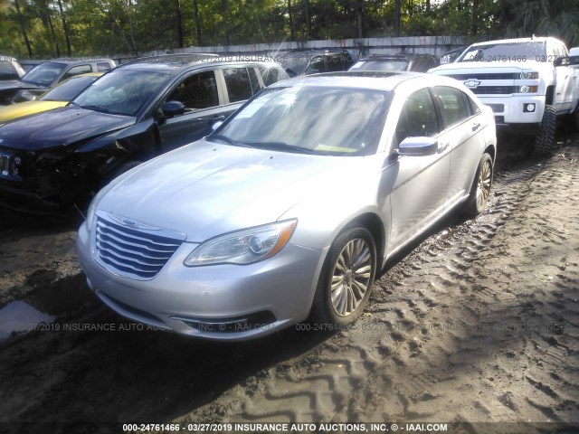 1C3CCBCBXCN101636 - 2012 CHRYSLER 200 LIMITED SILVER photo 2