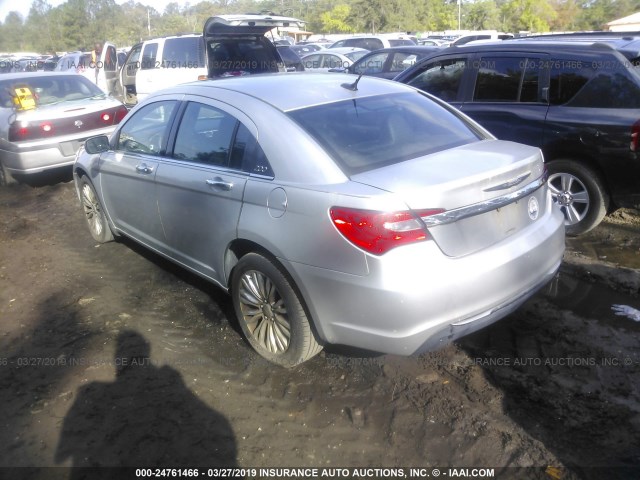 1C3CCBCBXCN101636 - 2012 CHRYSLER 200 LIMITED SILVER photo 3