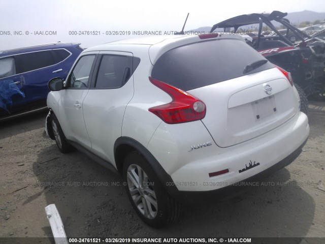 JN8AF5MR5DT222616 - 2013 NISSAN JUKE S/SV/SL WHITE photo 3