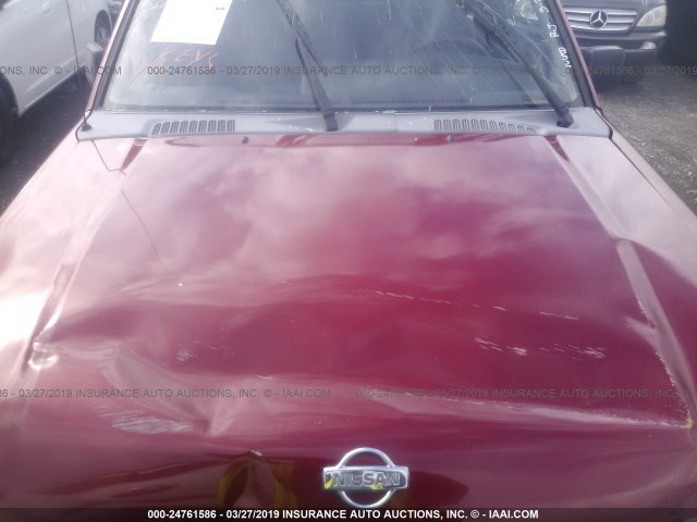 1N6DD26S51C353549 - 2001 NISSAN FRONTIER KING CAB XE RED photo 10